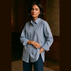 Athleta Blue Oversized‎ Tunic | Size M with Hidden Pocket